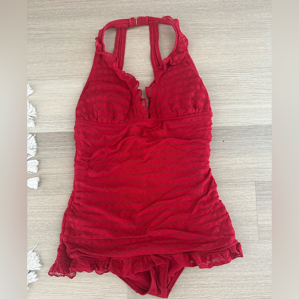 Jantzen Red Lace Swimsuit